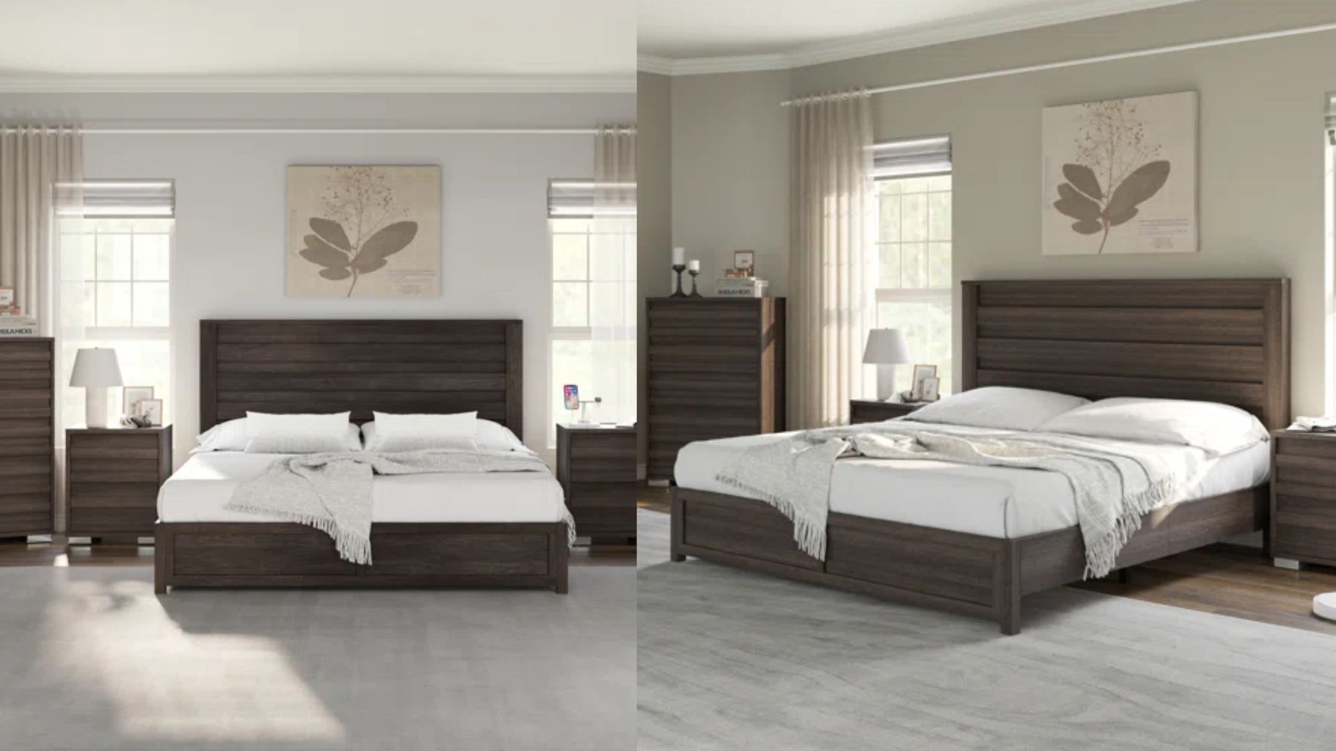 Gray 5 Pieces Kriebel Bedroom Sets (Image via Wayfair)