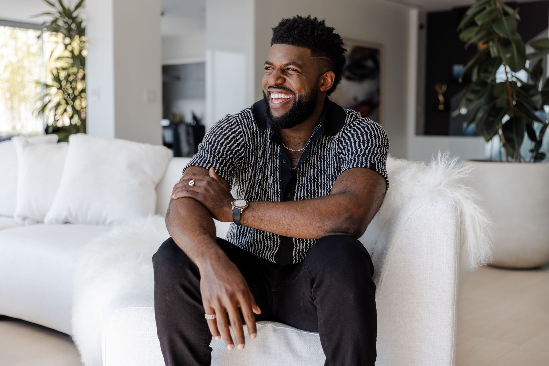 LOS ANGELES, CA JULY 24, 2024: Portrait of Emmanuel Acho at hi - Source: Getty