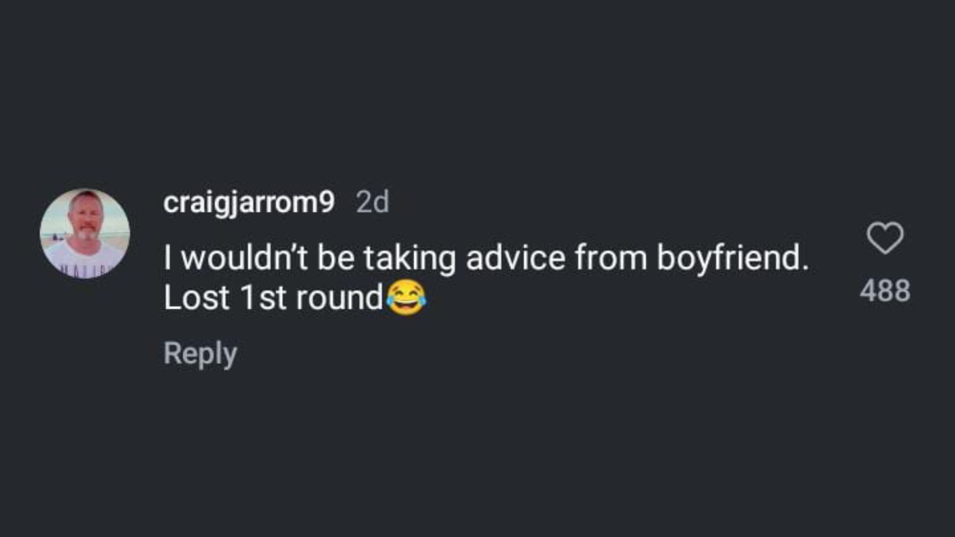 I wouldn&#039;t be taking advice from boyfriend (screenshot via metrosportuk/ instagram)