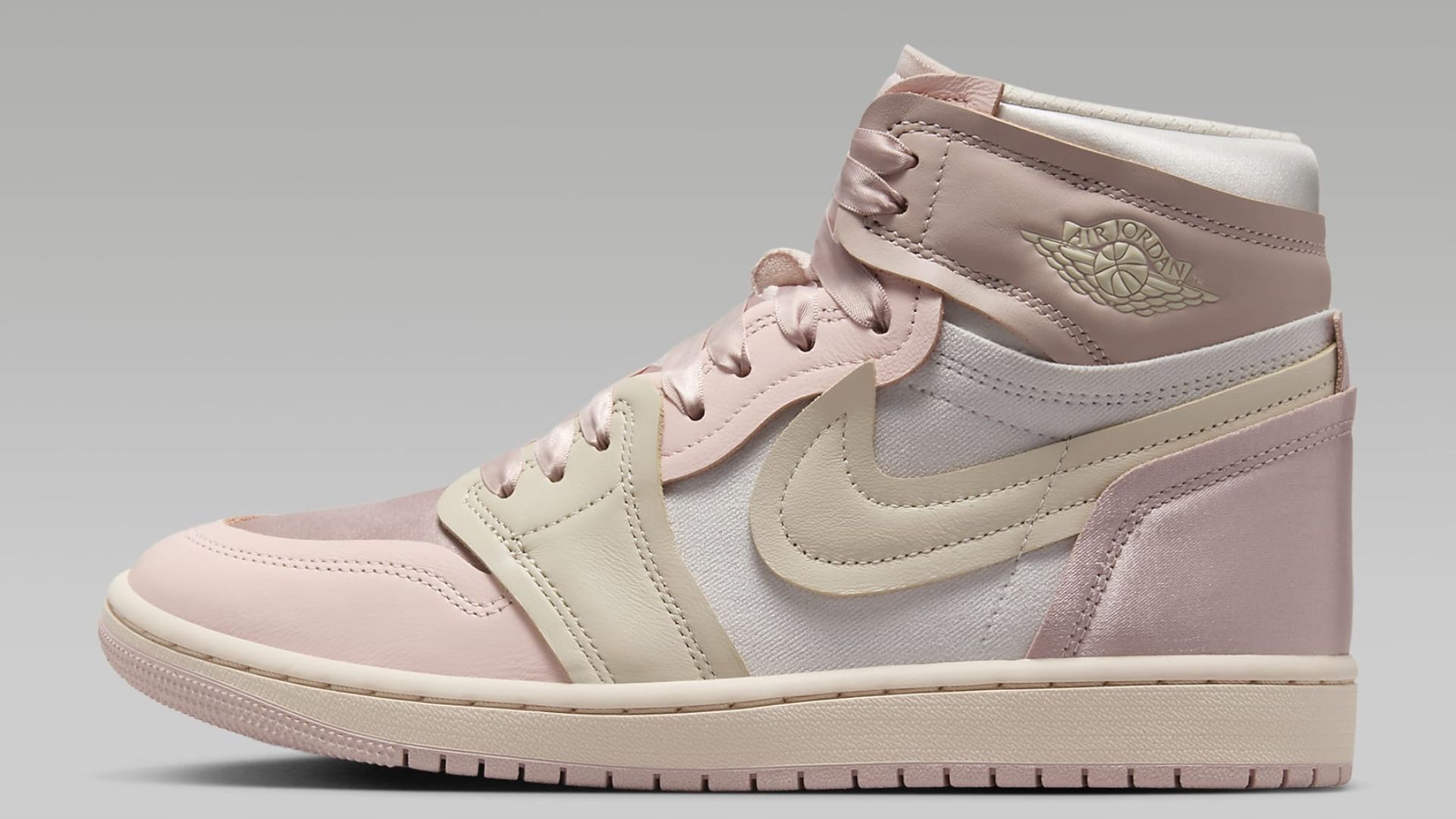 Air Jordan 1 High Method of Make &quot;Pink Oxford / Atmosphere / Phantom / Legend Light Brown&quot; (Image via Nike)