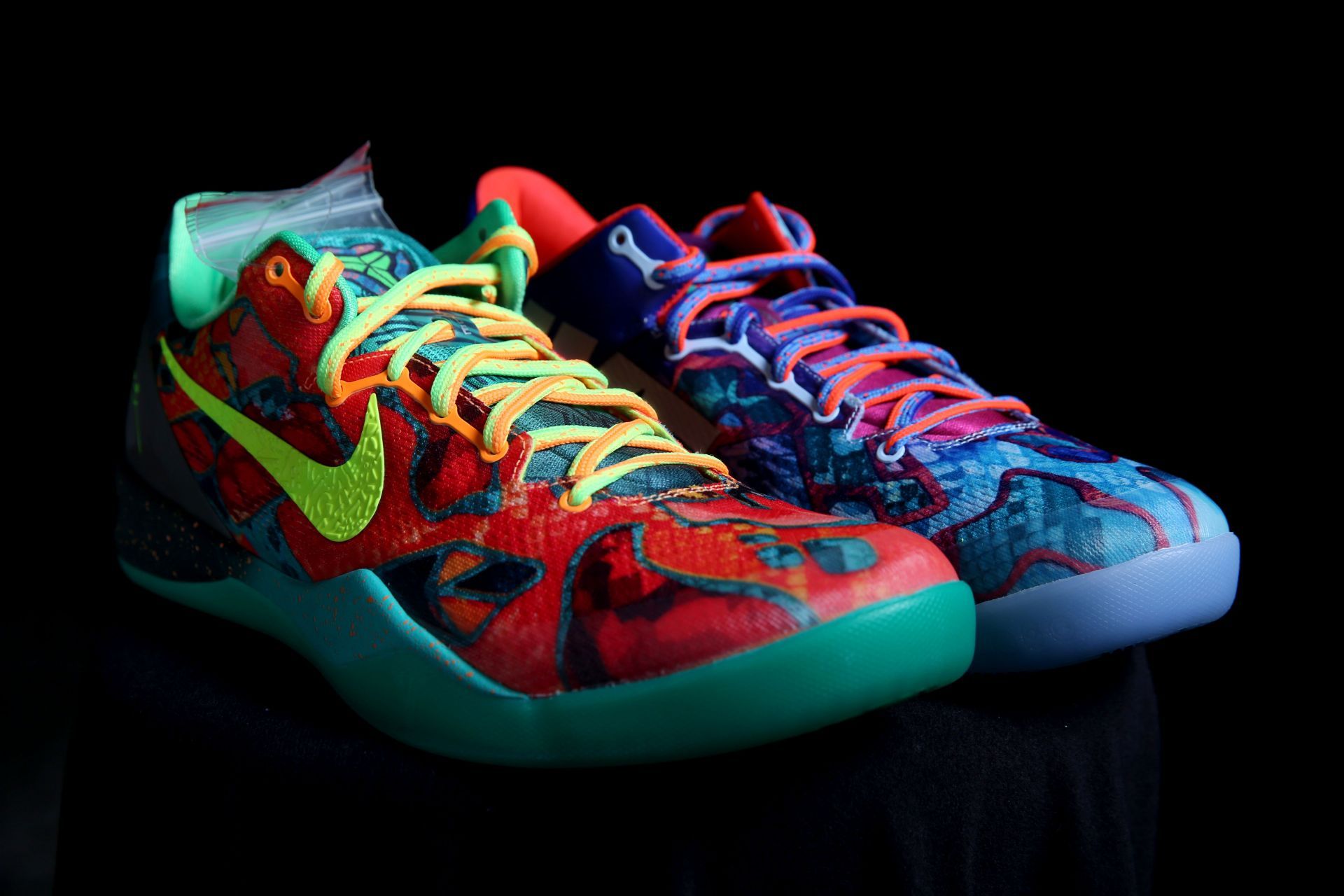 2014 &quot;What The&quot; Nike Kobe VIII (8)sneakers are pictured in the photo studio Wednesday evening. The sneakers were brought in by James Taylor, 31, of Reading. Photo by Natalie Kolb 9/10/2014 - Source: Getty