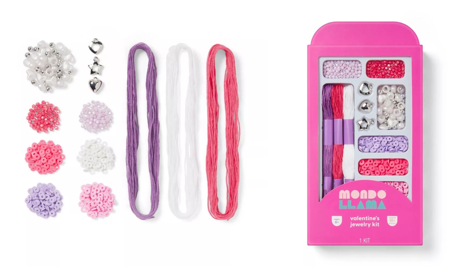 Mondo Llama Valentine&#039;s Craft Beaded Bracelet Kit (Image via Target)