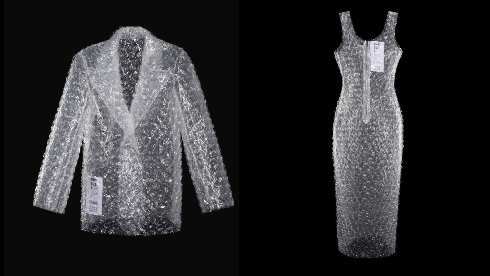 Bubble wrap outfits (Image via Instagram/ @znwr.store)