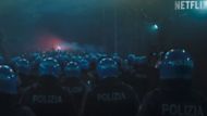 The riot team's leader gets injured (Image Source: Netflix)
