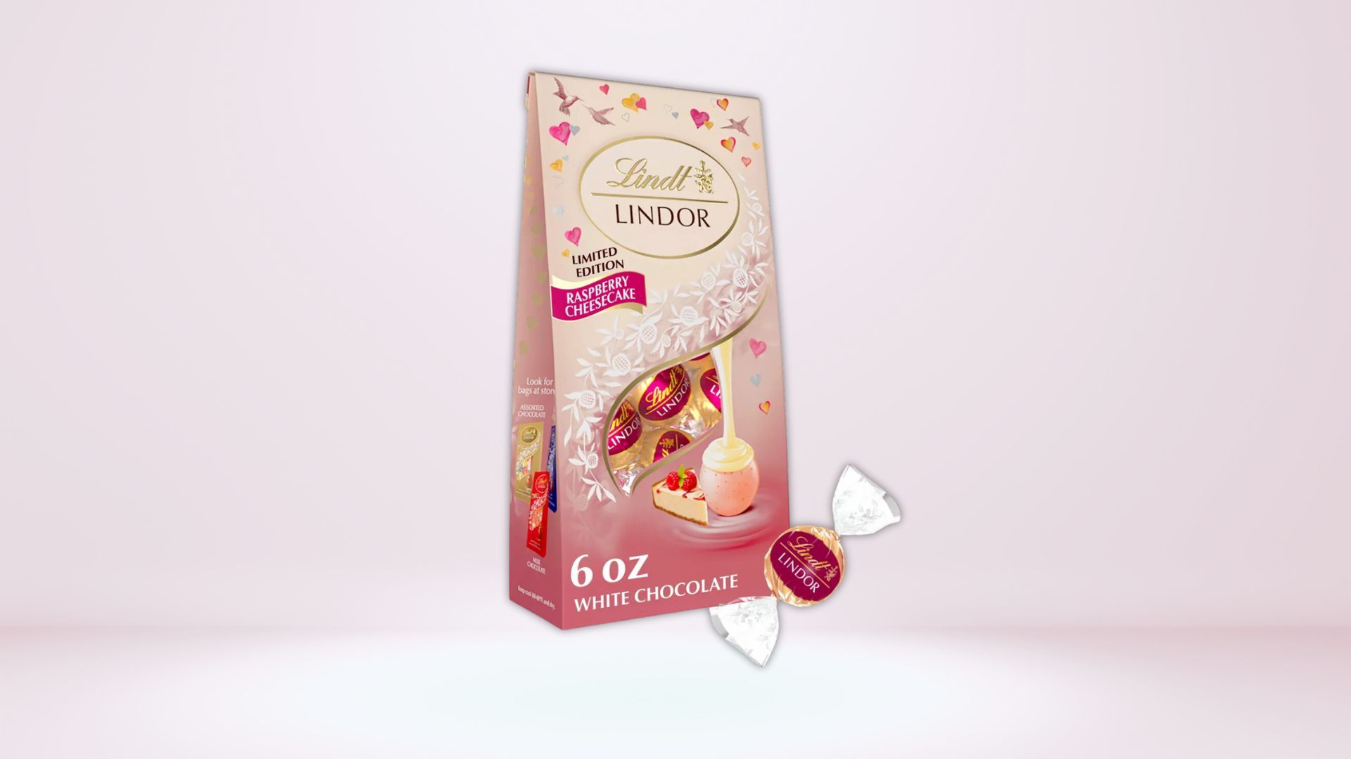 Lindt Lindor Valentine&#039;s Raspberry Cheesecake Truffle (Image via Target)