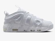 Nike Air More Uptempo Low “Triple White” sneakers (Image via NIKE)