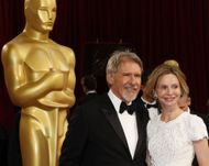 HOLLYWOOD, CA - March 2, 2014, Harrison Ford and Calista Flockhart arrive at the 86th Annual - Source: Getty