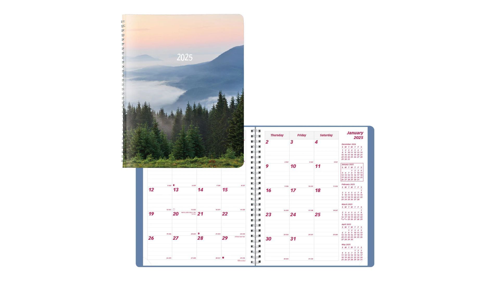 Mountain Monthly Planner 2025 (Image via Brownline)