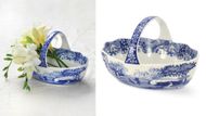 Spode Blue Italian Handled Basket (Image via Wayfair)