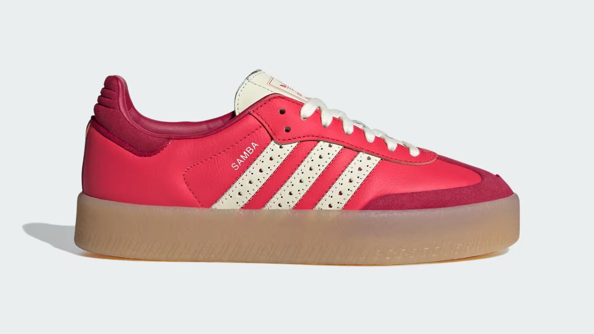 adidas Samba Shoes &#039;Bright Red / Cream White / Team Victory Red&#039; (Image via Adidas)