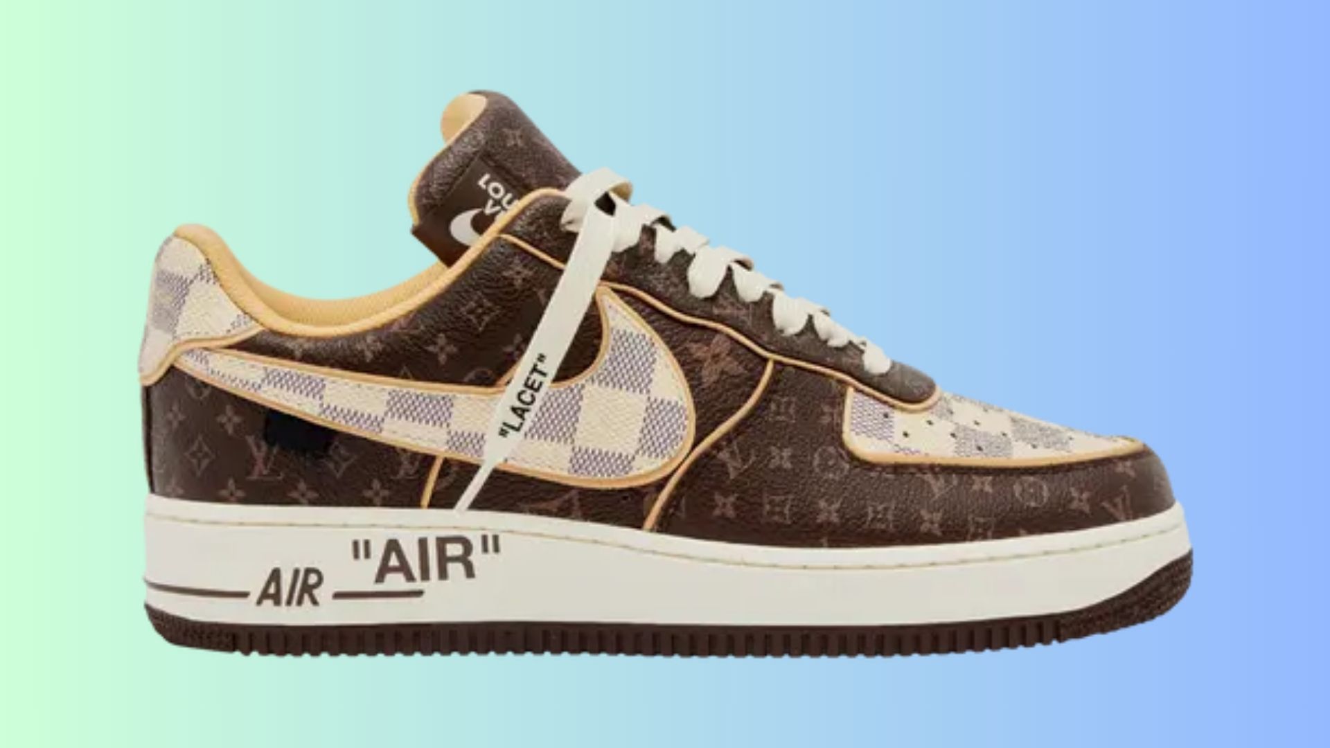 Louis Vuitton x Air Force 1 Low &#039;Monogram Damier&#039; Pilot Case (Image via GOAT)