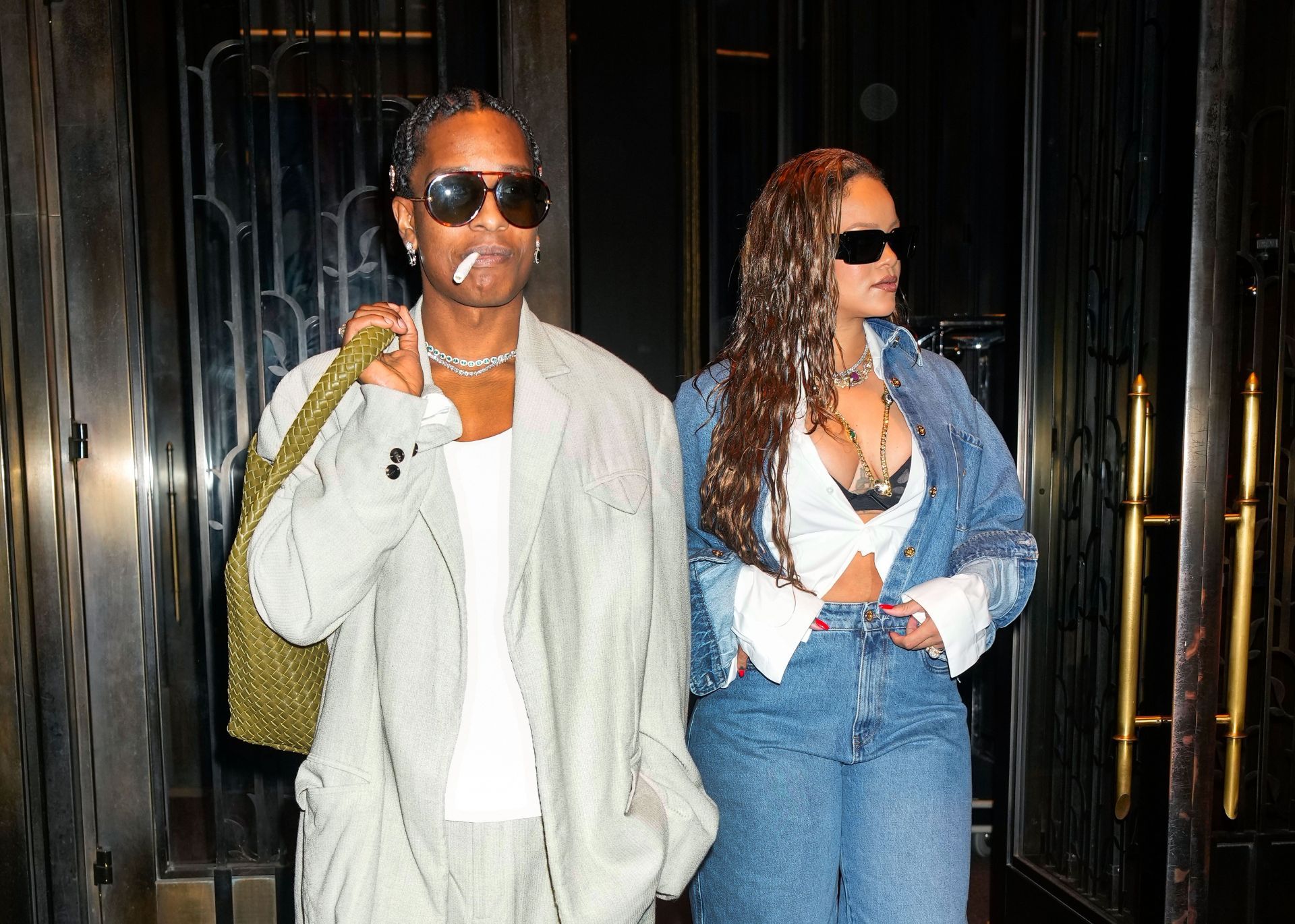 Rihanna and A$ap Rocky (Image via Getty/Jackson Lee)