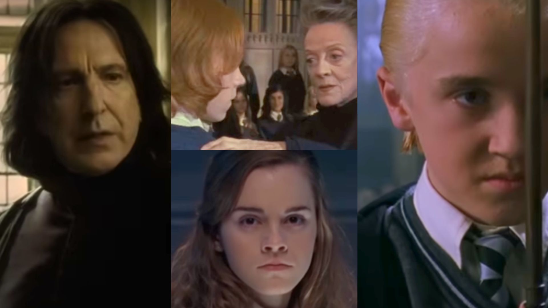 Severus Snape, Yule Ball rehearsal, Hermione Granger, Draco Malfoy