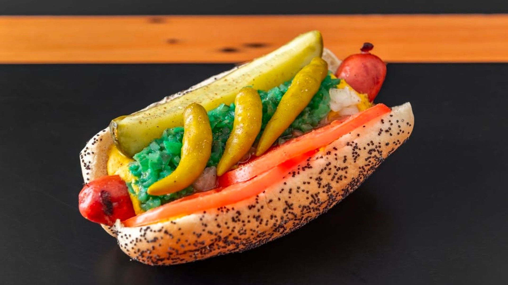 Chicago-Style Hot Dog from Chicago&#039;s Dog House. (Image via Instagram/@chicagosdoghouse)