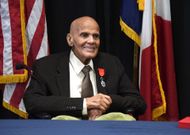 Harry Belafonte Receives the National Order of the Legion of Honour, France's Highest Award, From Ambassador of France to the United States Philippe Étienne - Source: Getty