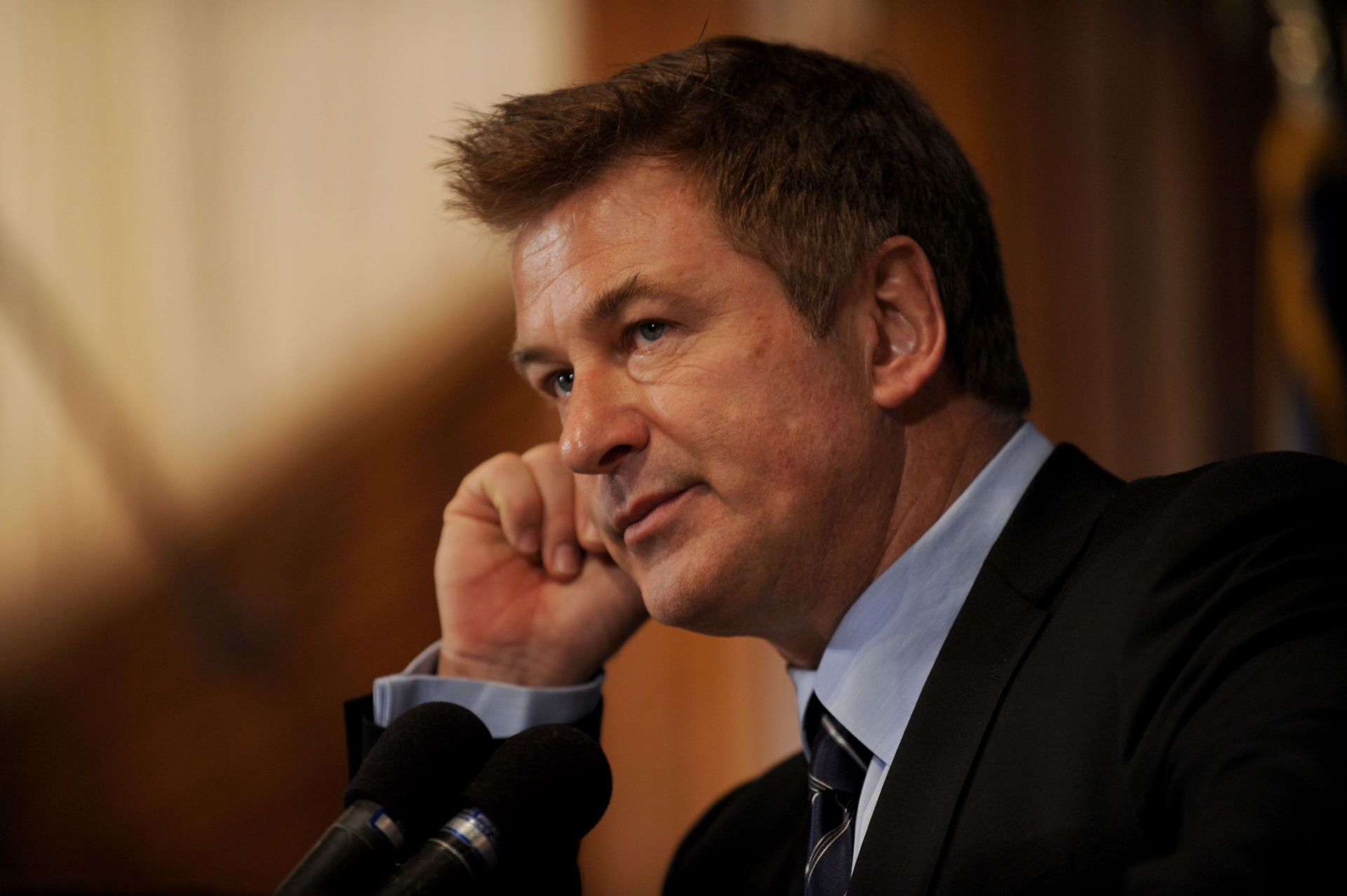 Alec Baldwin at the National Press Club - Source: Getty