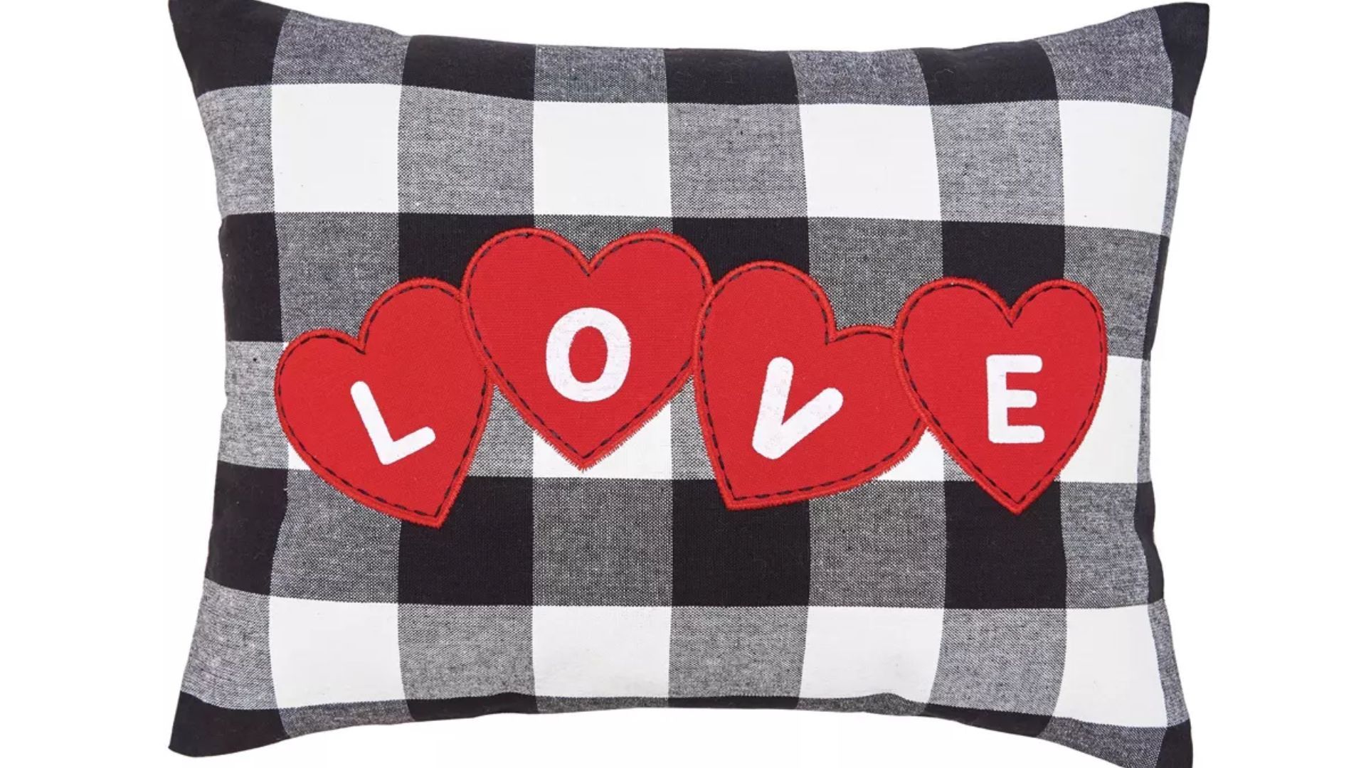 Valentine&#039;s Day &quot;Love&quot; Hearts Franklin Accent Throw Pillow (Image via Target)