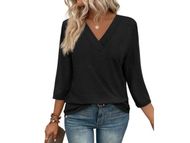 Wiholl V-Neck Tunic Blouse (Image via Amazon)