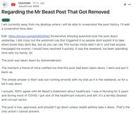 Screenshot of statement from moderators of r/YouTube (Image via Reddit)