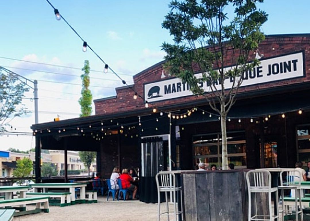 The outdoor view of Martin&#039;s (Image via Instagram/@martinsbbq)