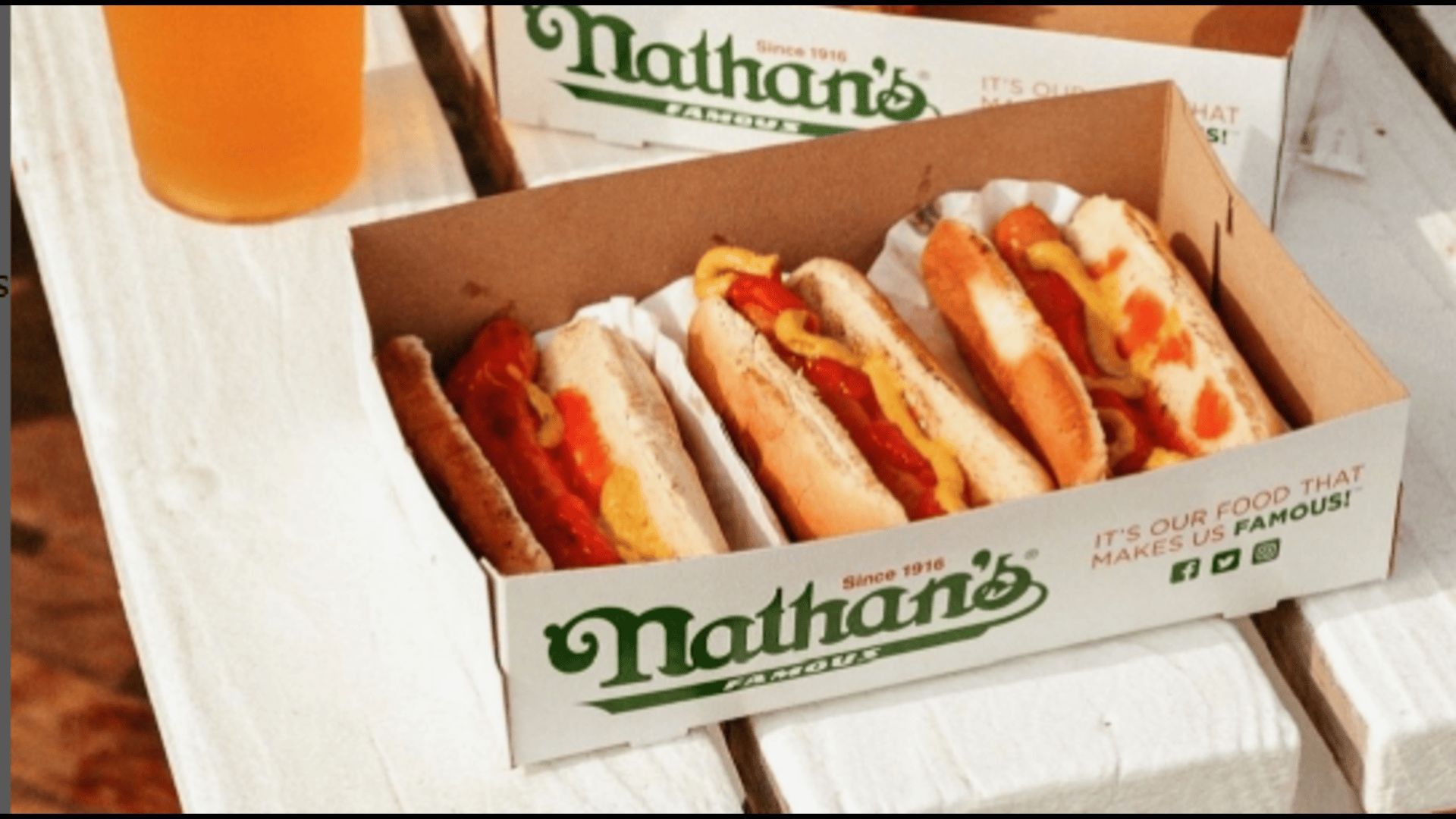 Nathan&#039;s hot dogs are well-known among New Yorkers (Image via Instagram/ @originalnathans)