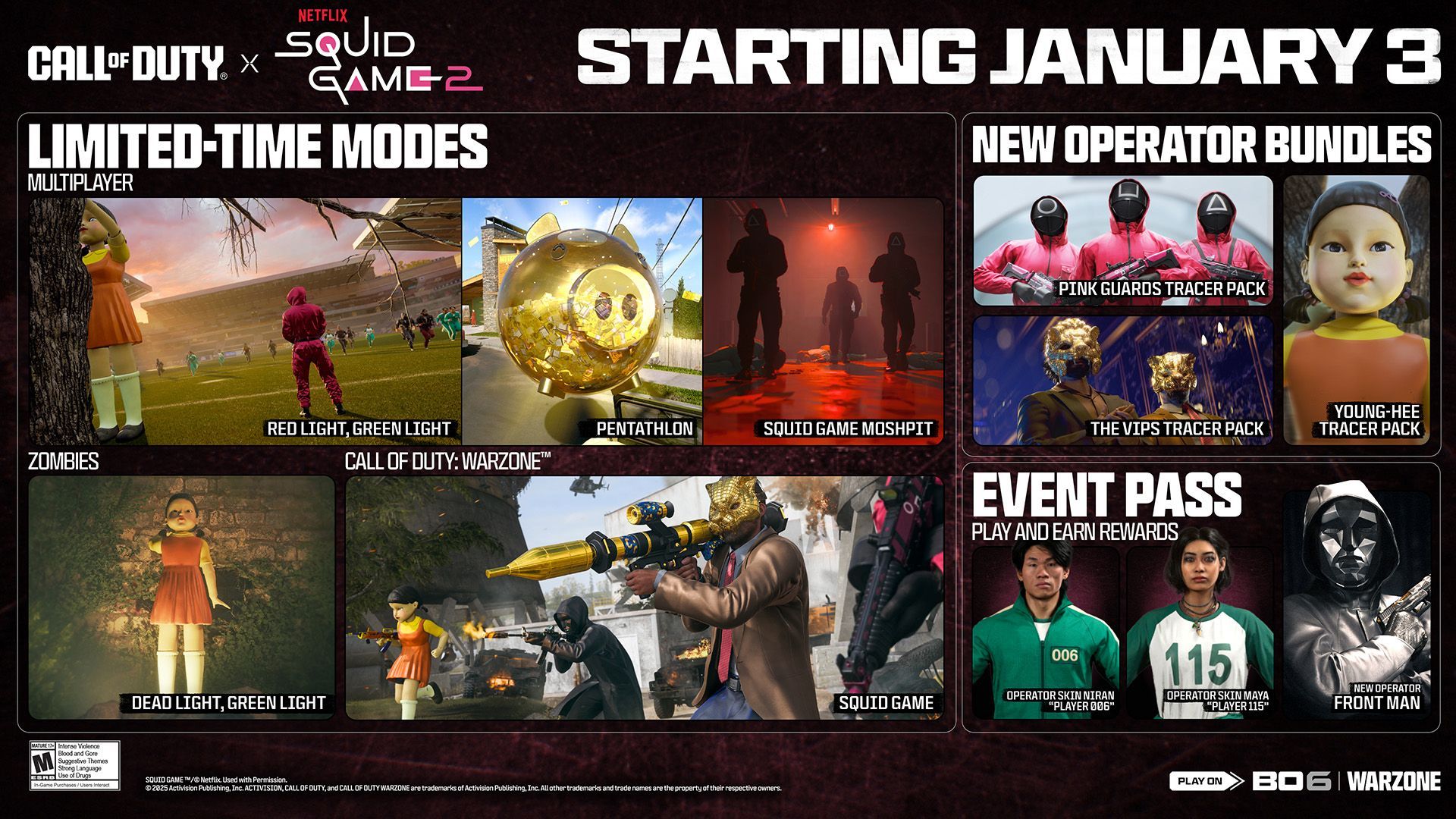 Limited-Time Squid Game x Call of Duty Game Modes (Image via CoD)