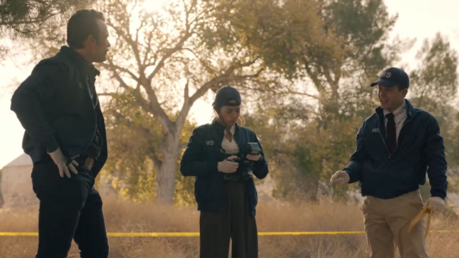 The officers solve the case (Image Source: CBS)