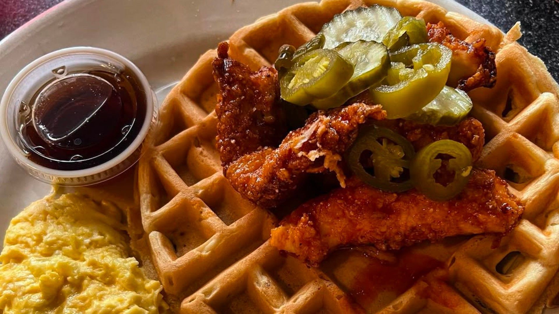 Chicken &amp; Waffle from Thumbs Up. (Image via Instagram/@thumbsupdiner)