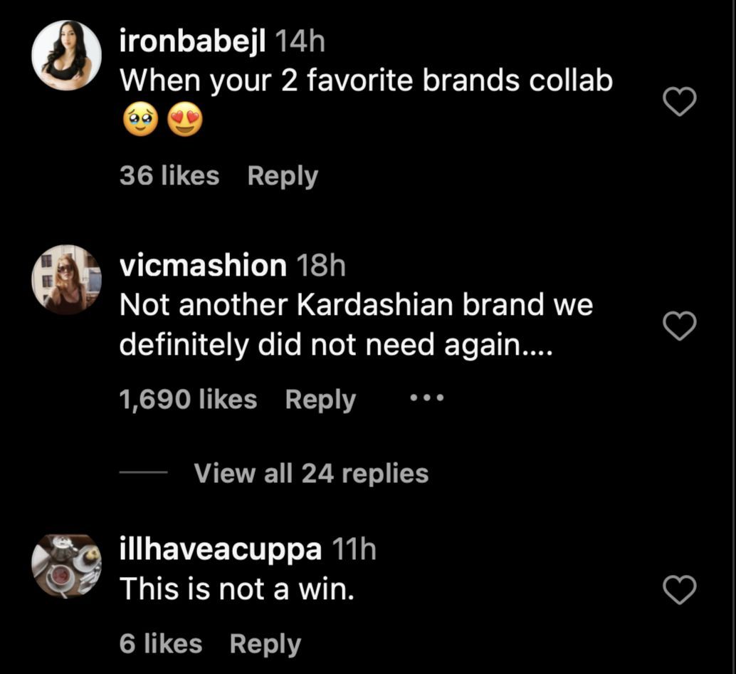 Fans weigh in on Kim Kardashian&#039;s announcement (Image via Instagram/@nike)