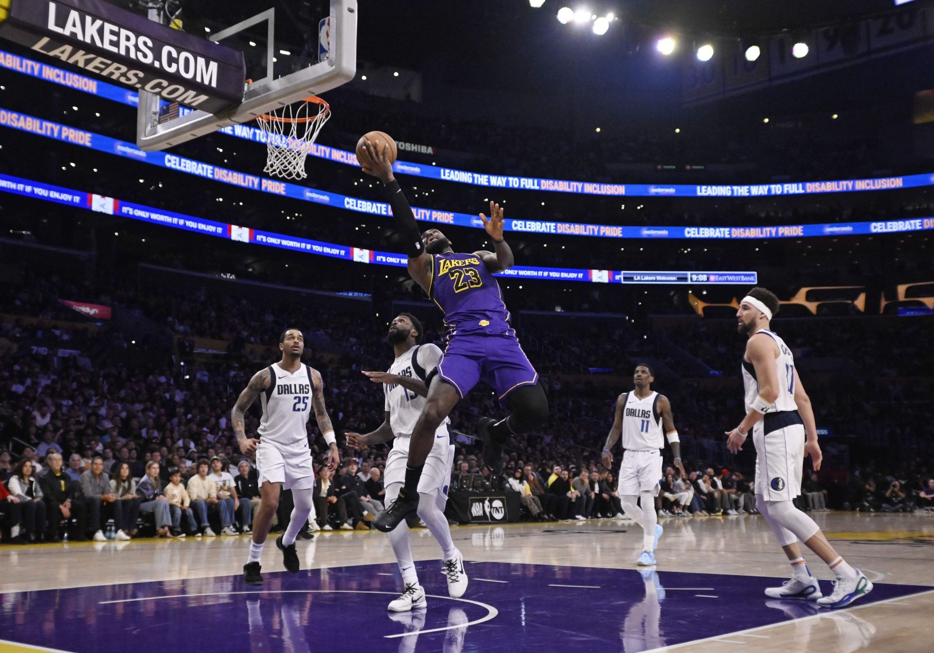 Los Angeles Lakers defeated the Dallas Mavericks 107-99 to win a NBA basketball game. - Source: Getty