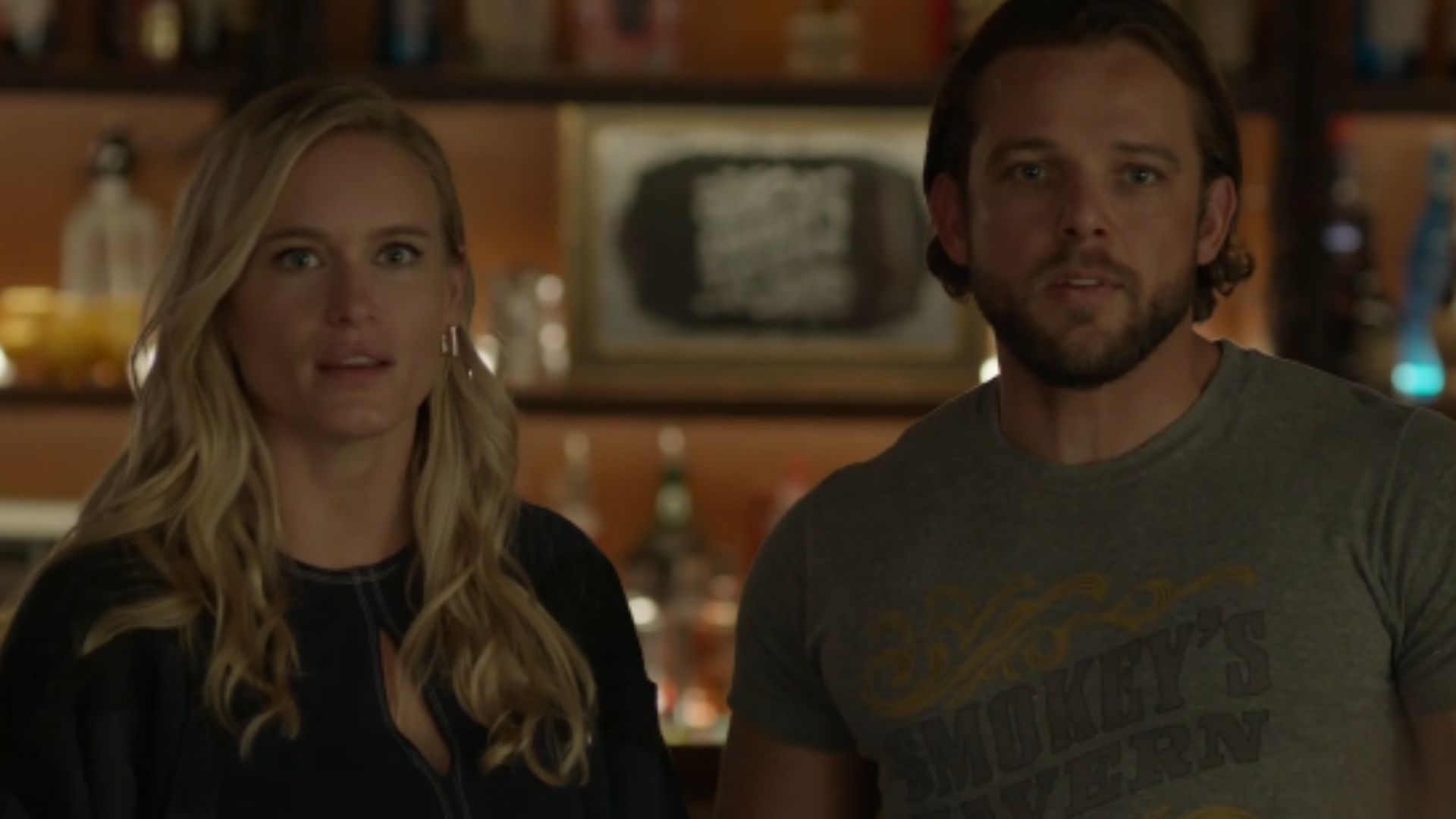 Audrey and Bode at the bar (Image Source: CBS)