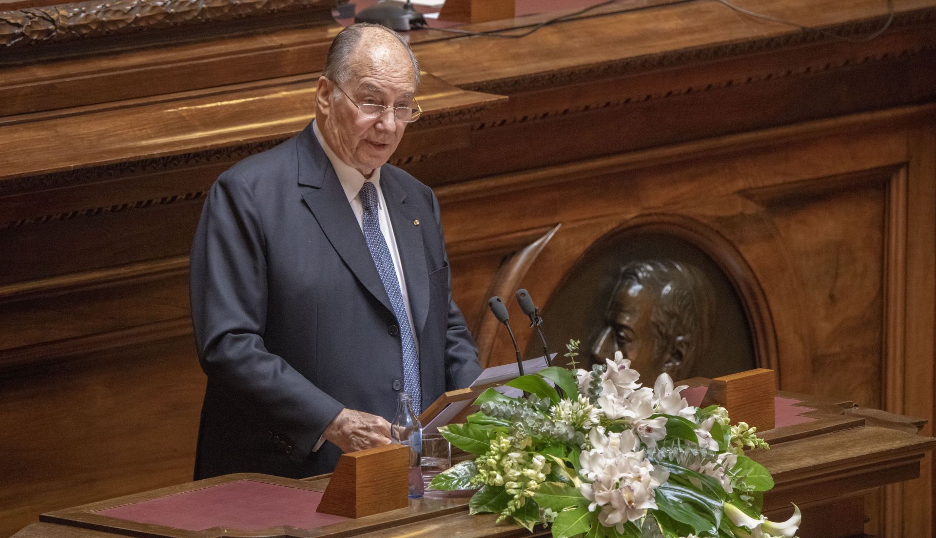 Prince Karim Al-Husseini served as the imam of the Nizari Ismaili Muslim community for more than six decades (Image via Horacio Villalobos - Corbis/Corbis via Getty Images)