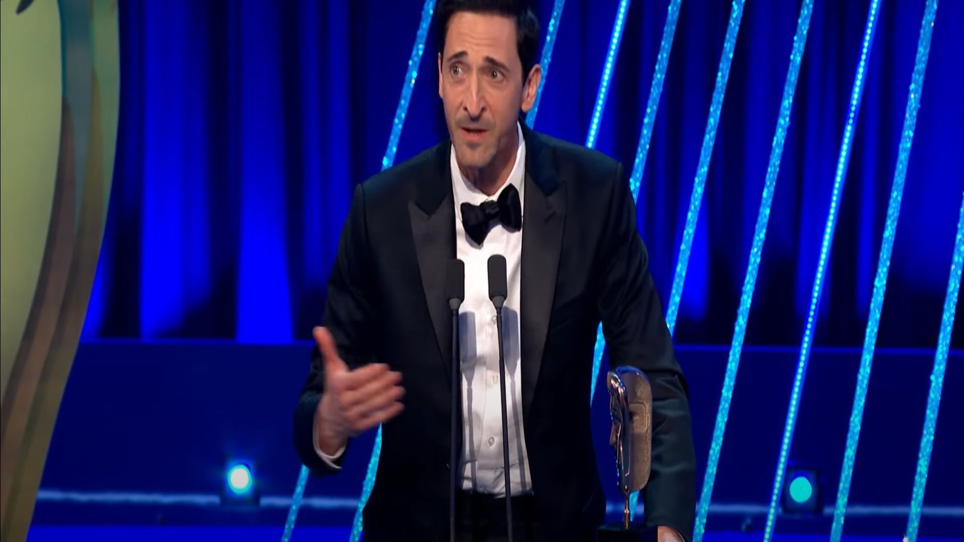 Adrien Brody won Best Actor at the BAFTA 2025 (Image via BBC)