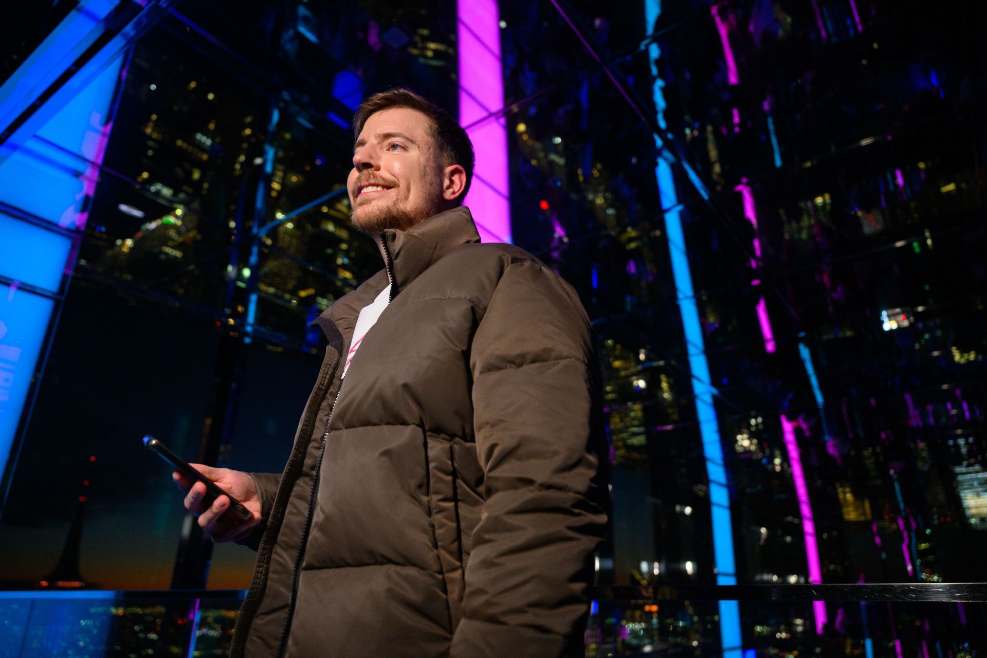 Mr. Beast Lights Up Manhattan Skyline At SUMMIT One Vanderbilt - Source: Getty