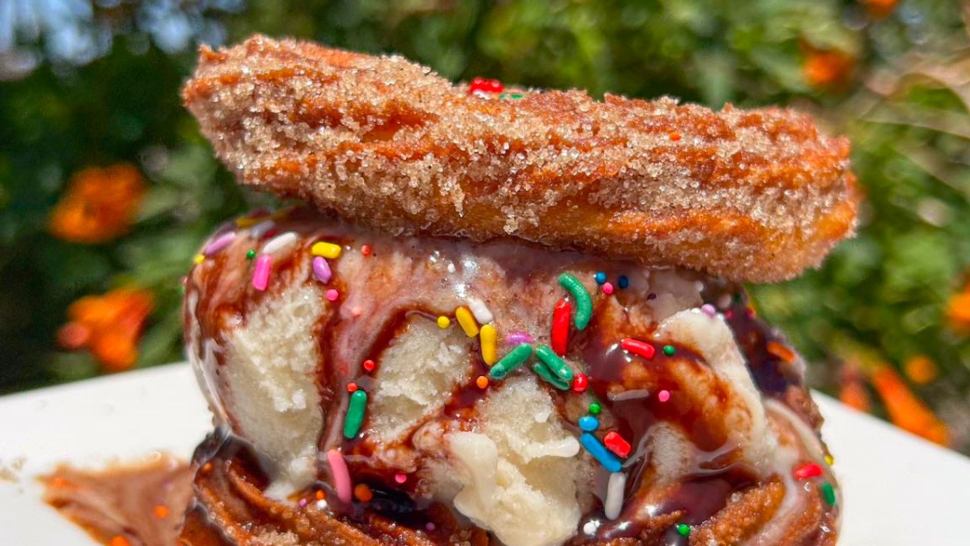 Churro Ice cream sandwich from Earth Plant-Based Cuisine. (Image via Instagram/@earthphx)