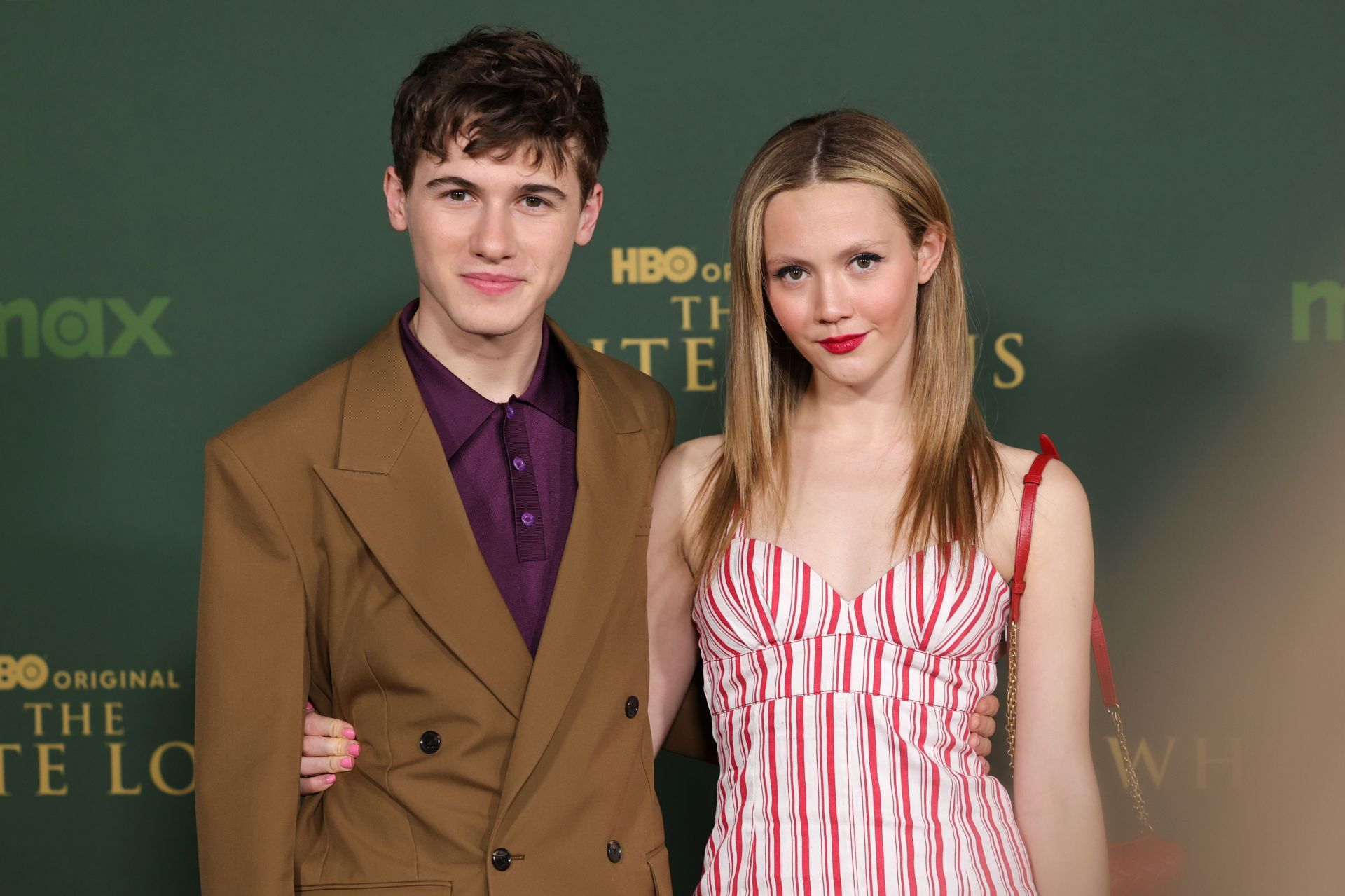 Sam Nivola and Iris Apatow at the Premiere Of &quot;The White Lotus&quot; Season 3. (Image via Getty)