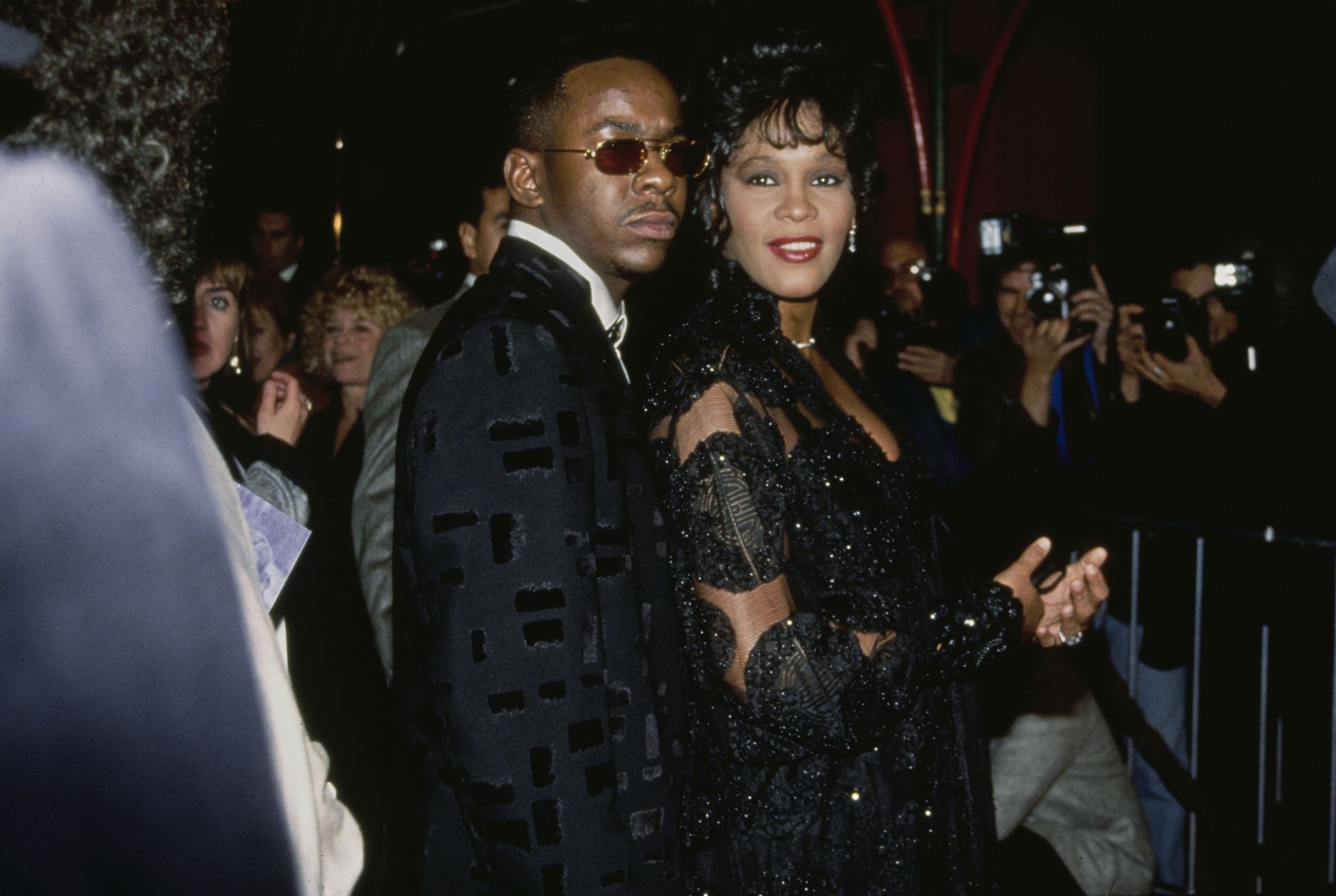 Whitney Houston And Bobby Brown At &#039;The Bodyguard&#039; Premiere - Source: Getty