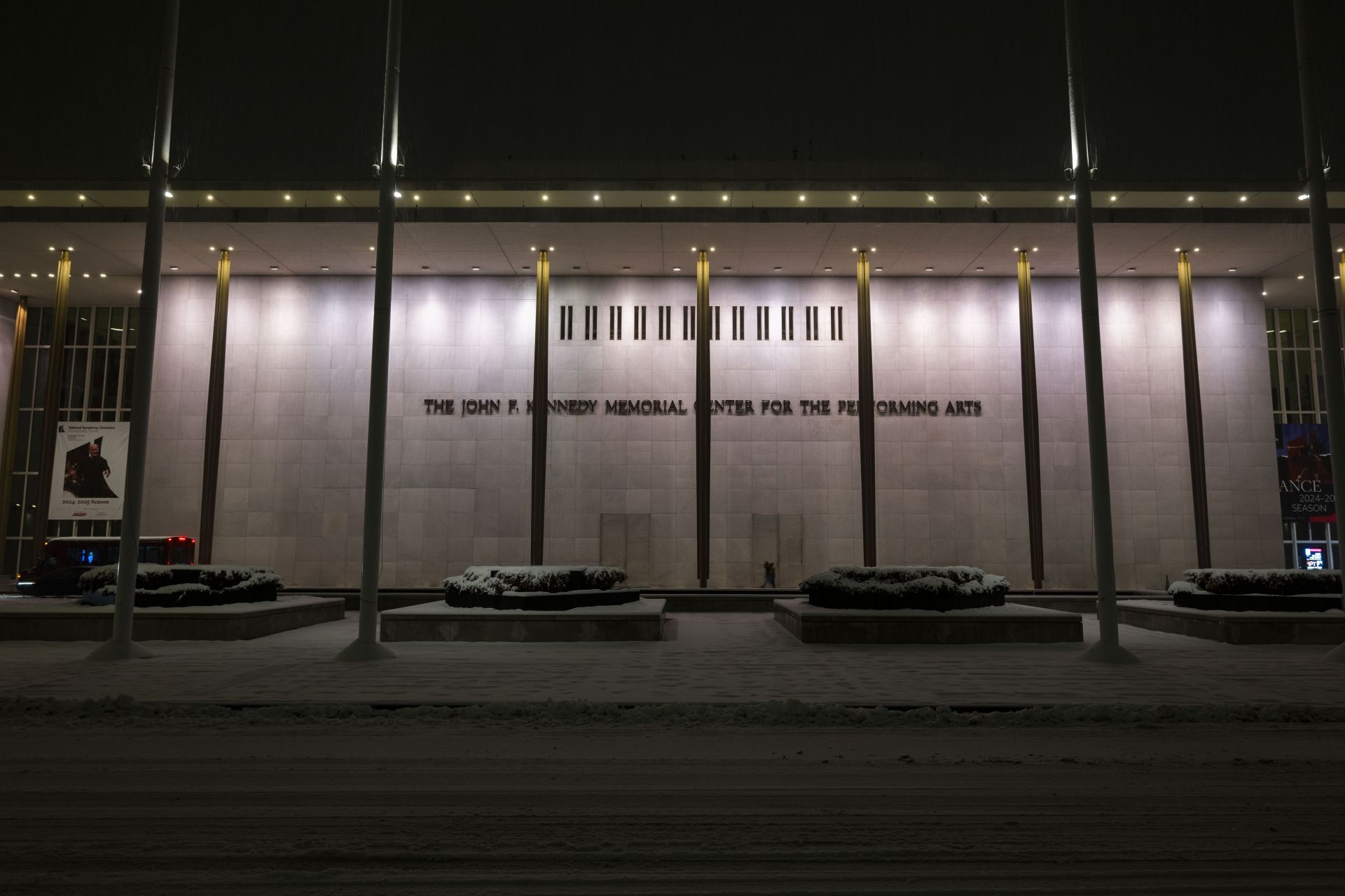 WASHINGTON, DC - FEBRUARY 11: The Kennedy Center is seen on a s - Source: Getty