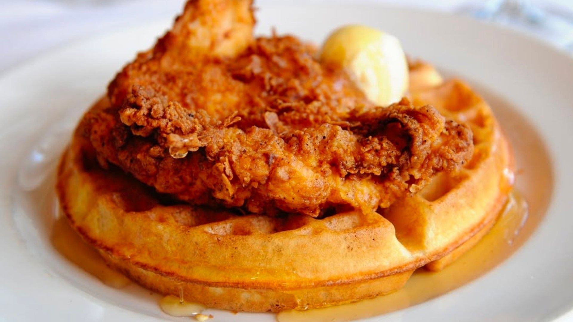 Chicken and Waffle from South City Kitchen. (Image via Instagram/@southcitykitchen.atl)