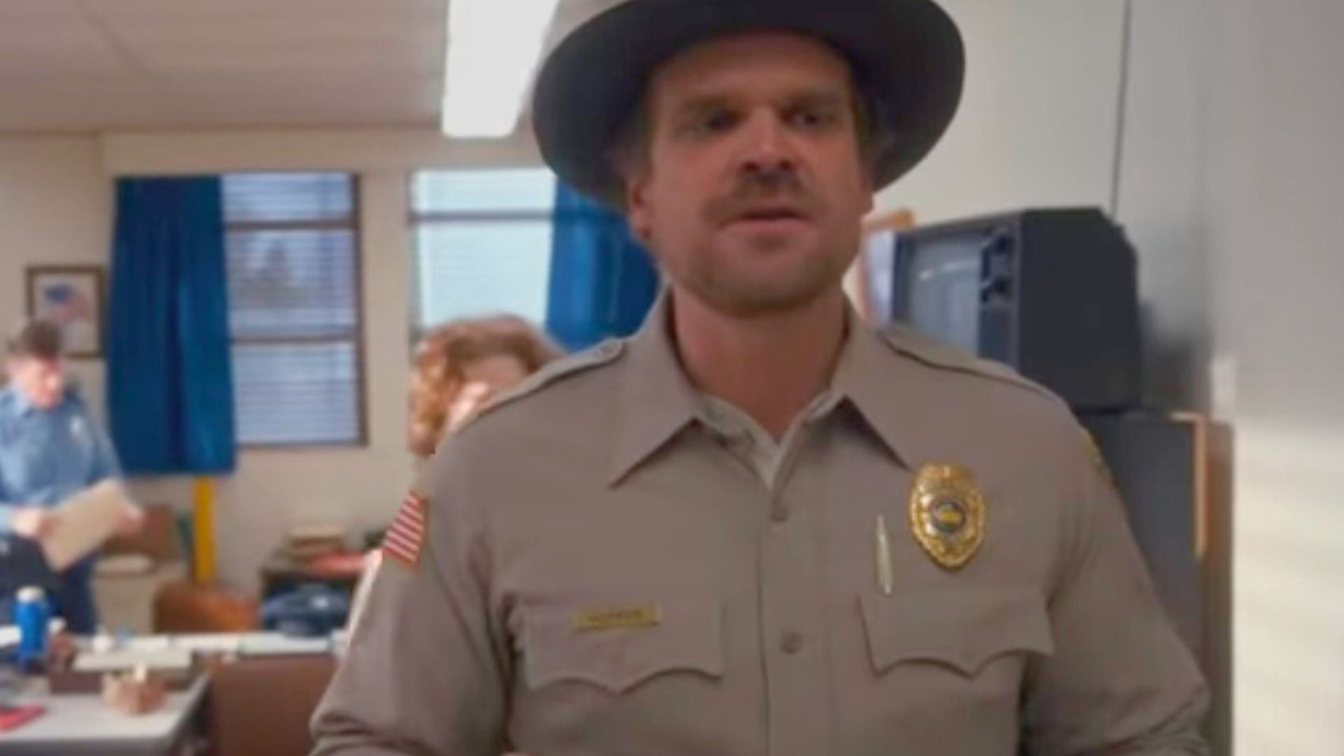 Jim Hopper in Stranger Things, Season 1, Episode 1 | Image via: 21 Laps Entertainment