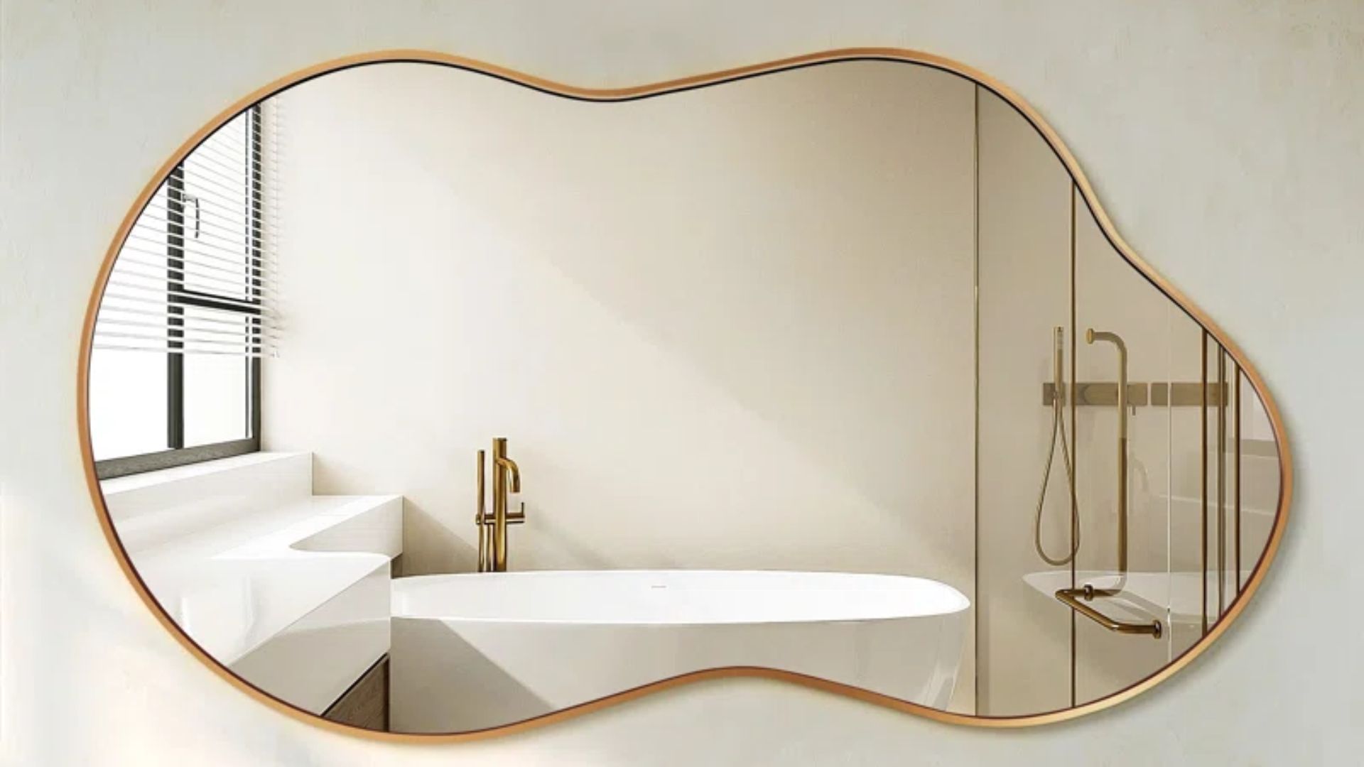 Agnete Irregular Metal Wall Mirror (Image via Wayfair)