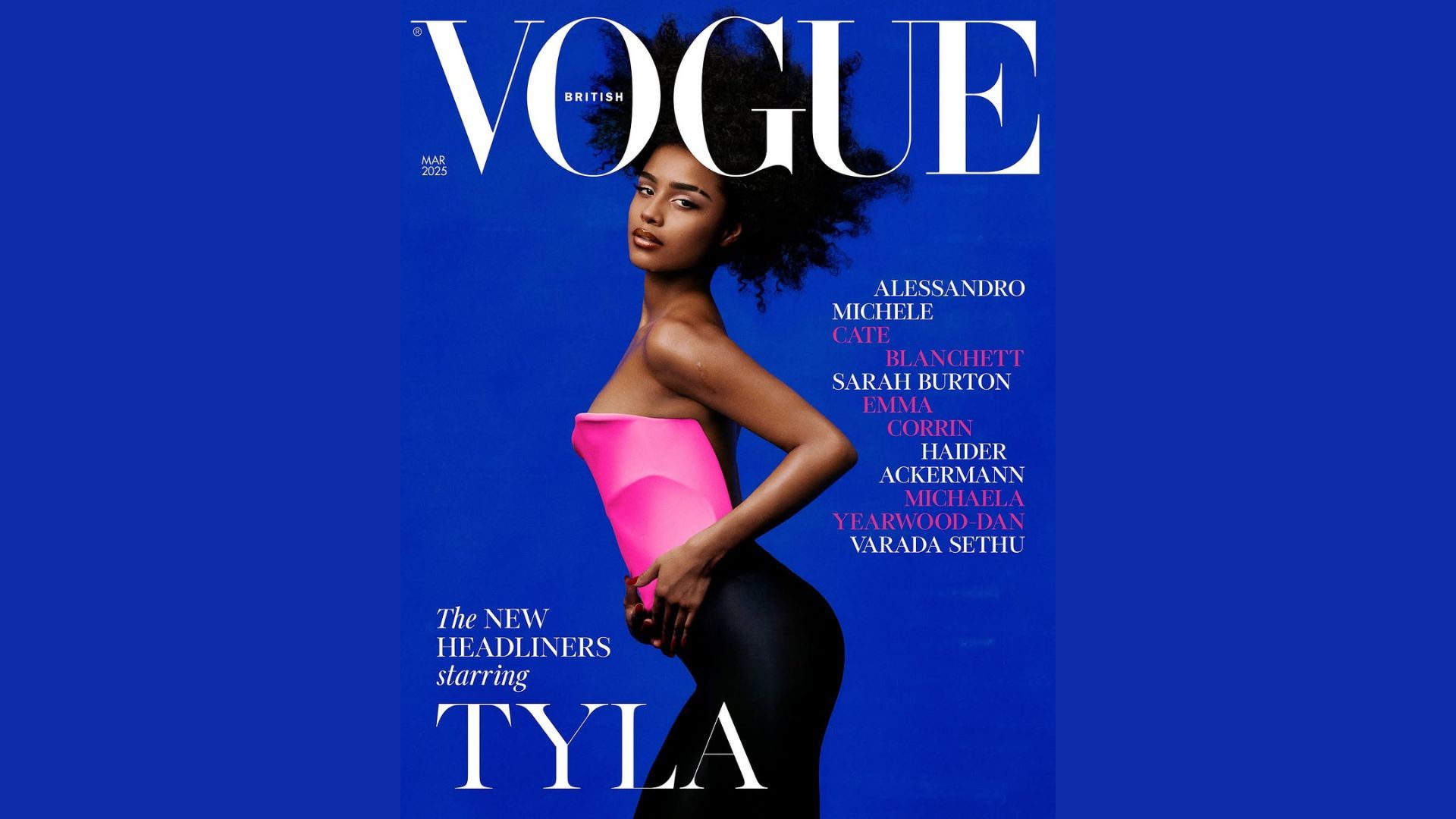 The Vogue cover featuring Tyla ( Image via Instagram / @tyla )