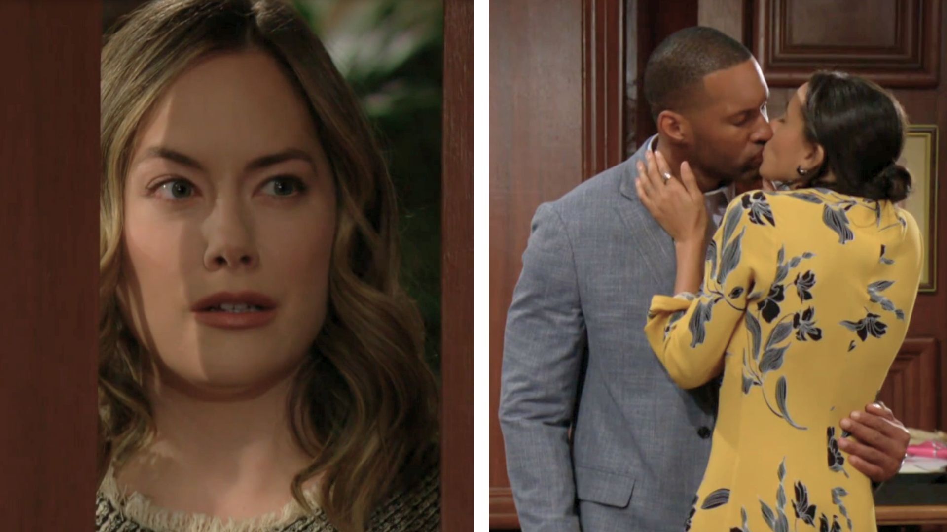 Hope sees Carter and Daphne kissing on The Bold and the Beautiful | Image: CBS