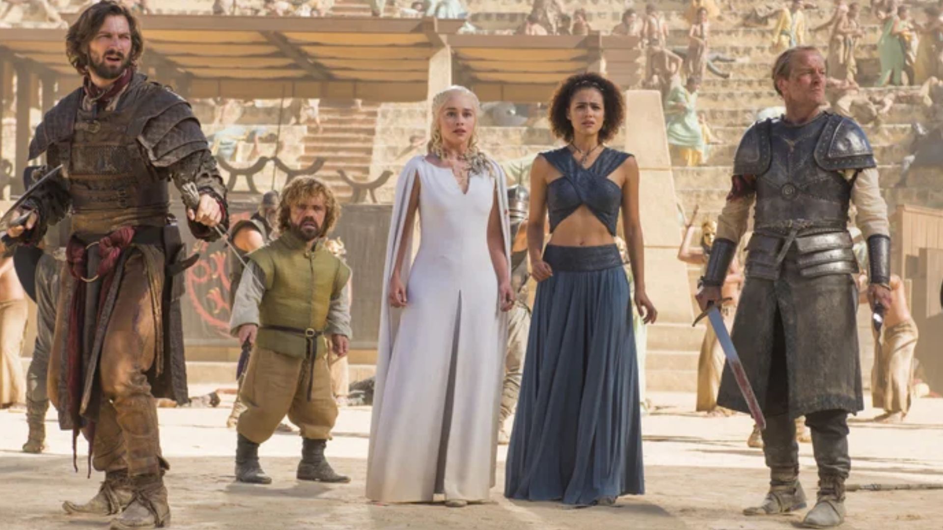 Tyrion with the Masters of Meereen | Image via HBO