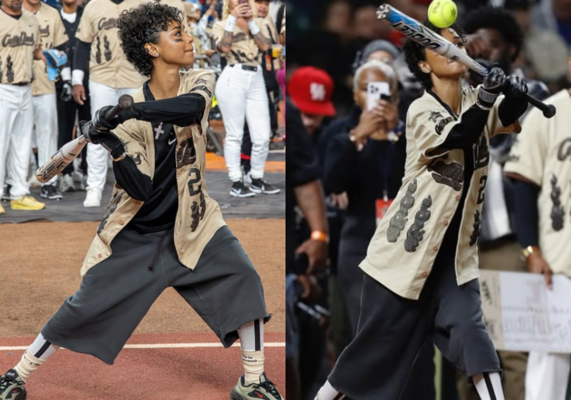 Tyla at HBCU Celebrity softball game (Image via Instagram/ @tyla)