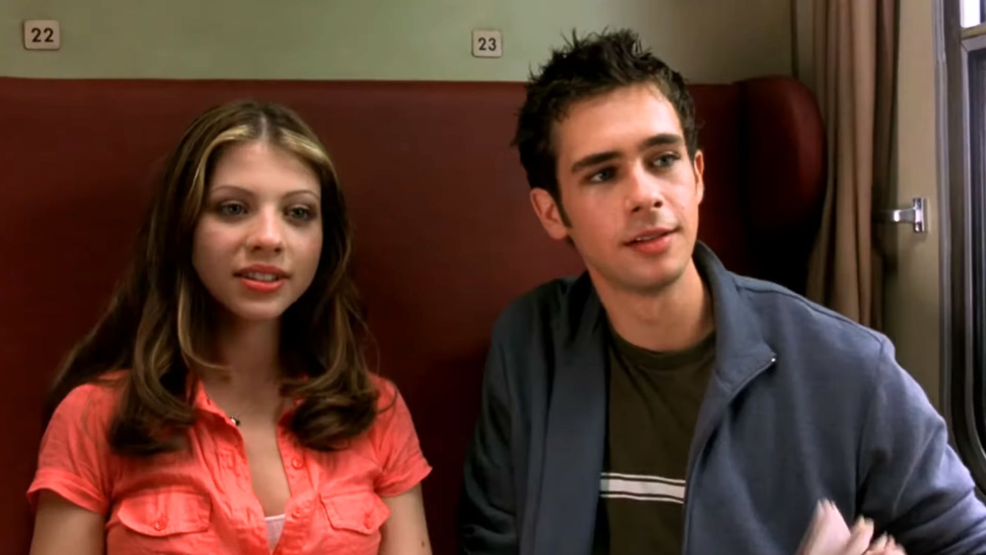 Michelle Trachtenberg with Scoot Mechlowicz in Eurotrip | image via Dreamworks Pictures