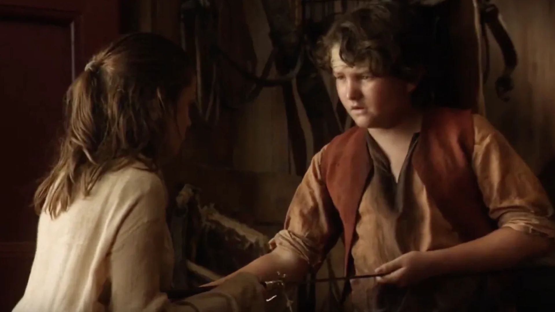 Arya stabs the stable boy | Image via Prime Video