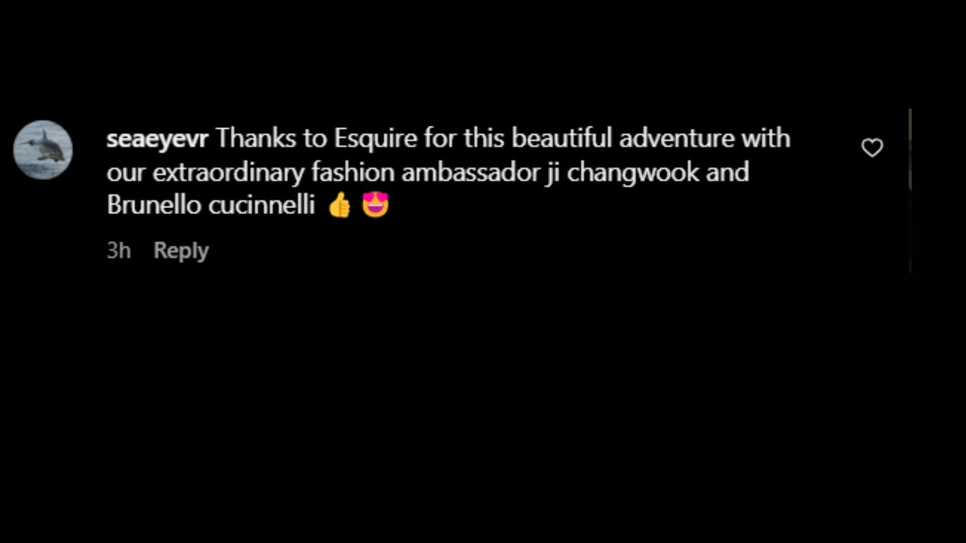 Instagram user praises Ji Chang-wook Esquire Korea shoot (Image via Instagram / @esquire.korea)