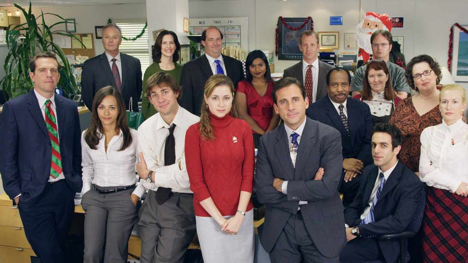 The employees at Dunder Mifflin (Image via NBC)