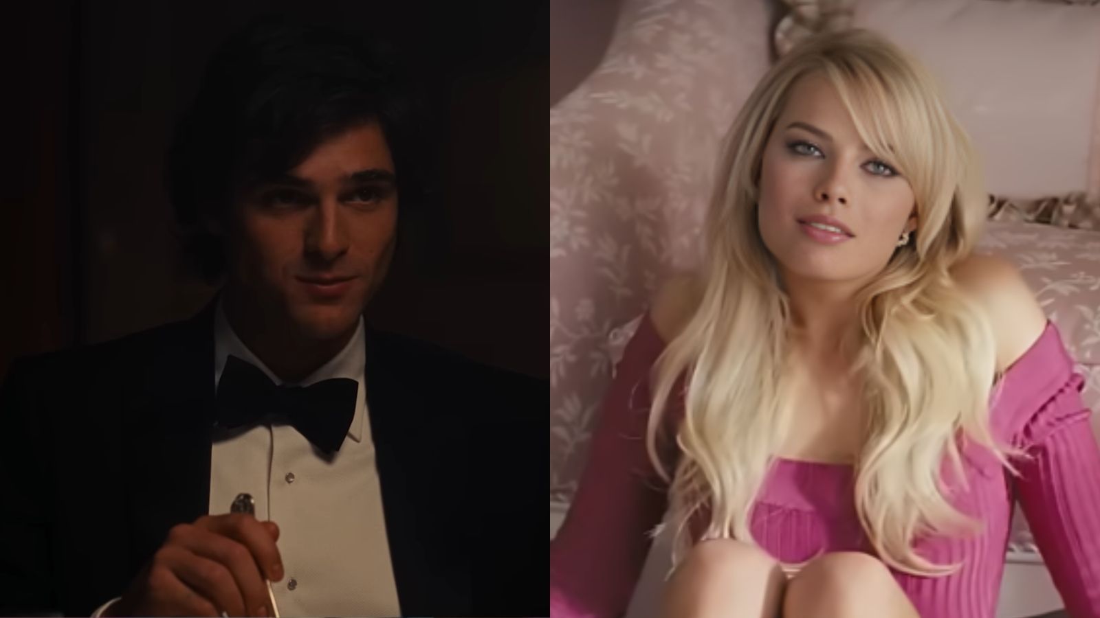 Jacob Elordi and Margot Robbie (Image via YouTube @/Amazon MGM Studios and Paramount Pictures)